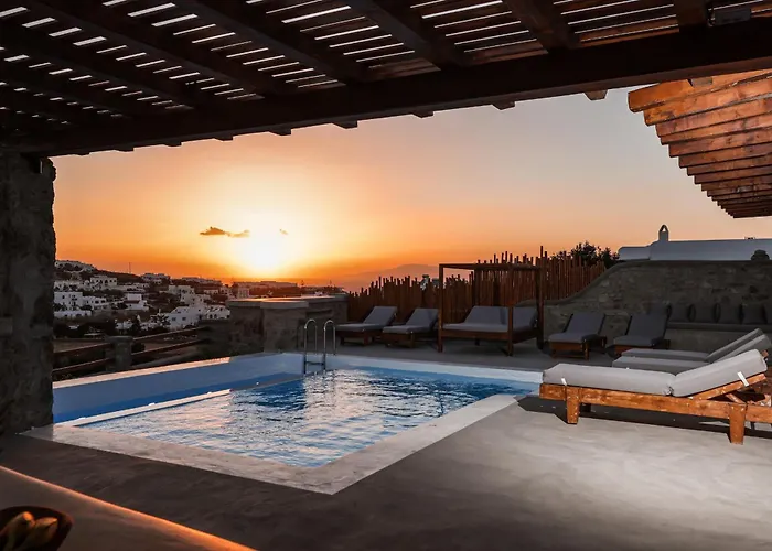 Sunset Views - George Iv, With Private Pool Close To Town Mykonos Town