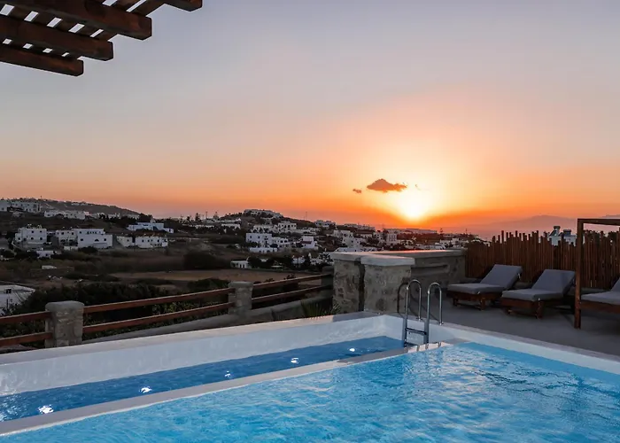 Sunset Views - George Iv, With Private Pool Close To Town Mykonos Town